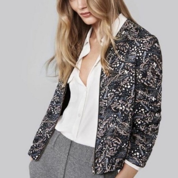 LOFT Jackets & Blazers - Ann Taylor LOFT  Floral Bomber Jacket (L)